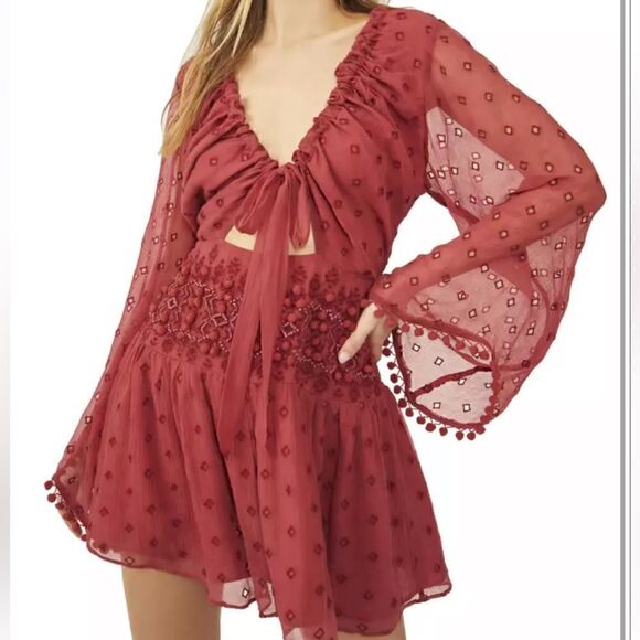 Free People Della Sole Cutout Mini Dress Size S/P - Picture 6 of 11